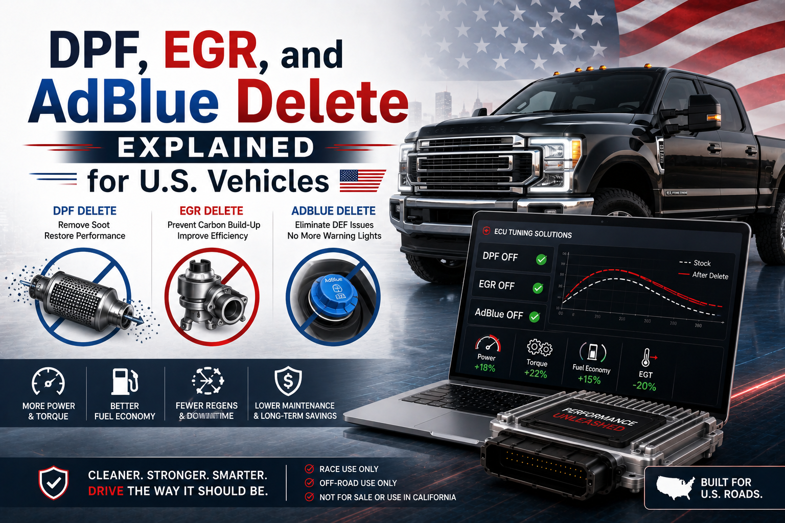 DPF, EGR, and AdBlue Delete Explained for U.S. Vehicles