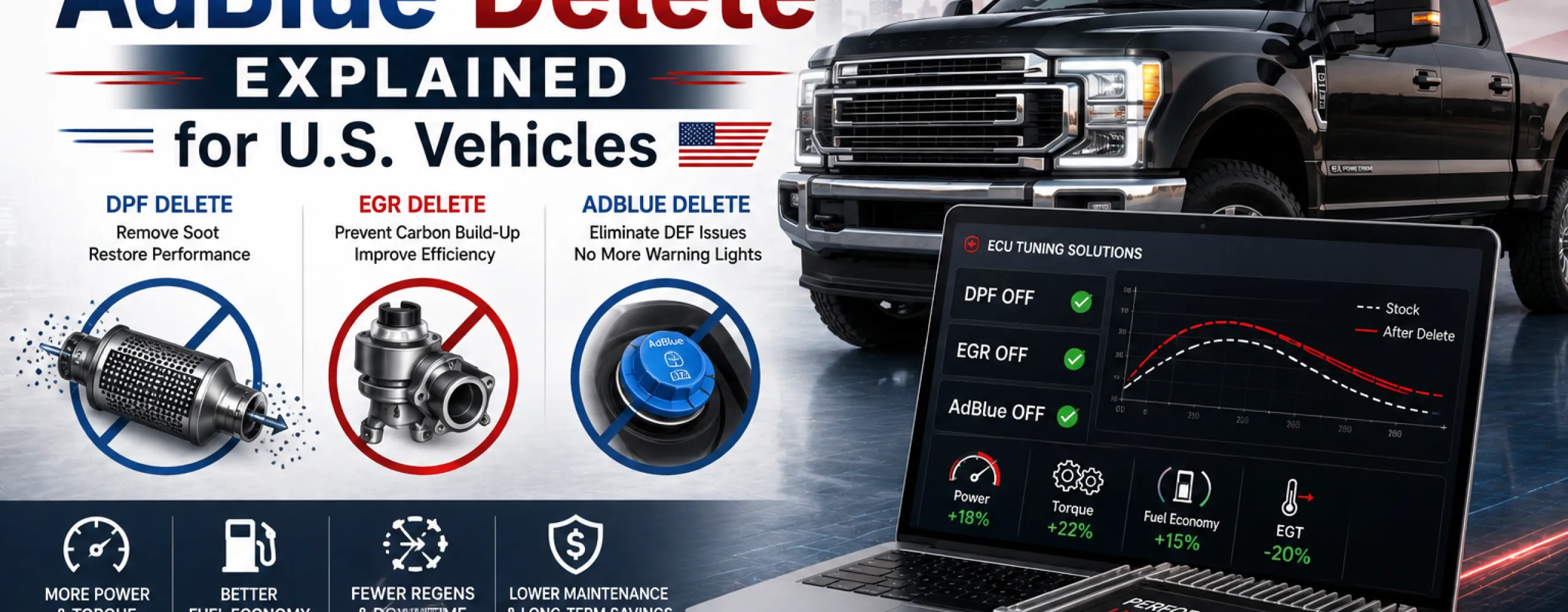 DPF, EGR, and AdBlue Delete Explained for U.S. Vehicles
